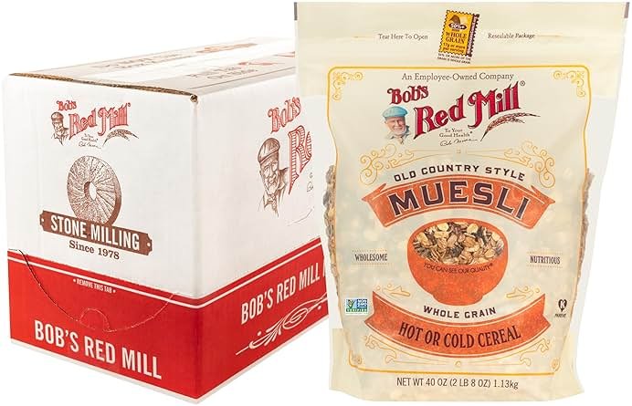 Bob's Red Mill Old Country Style Muesli, 40oz (Pack of 4) - Non GMO, Whole Grain, Vegan, Kosher - Product Image