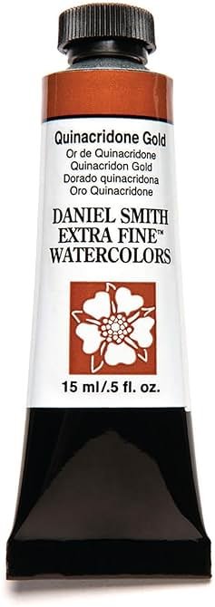 Daniel Smith 284600238 DANIEL SMITH Extra Fine Watercolor 15ml Paint Tube, Quinacridone, Gold - Product Image