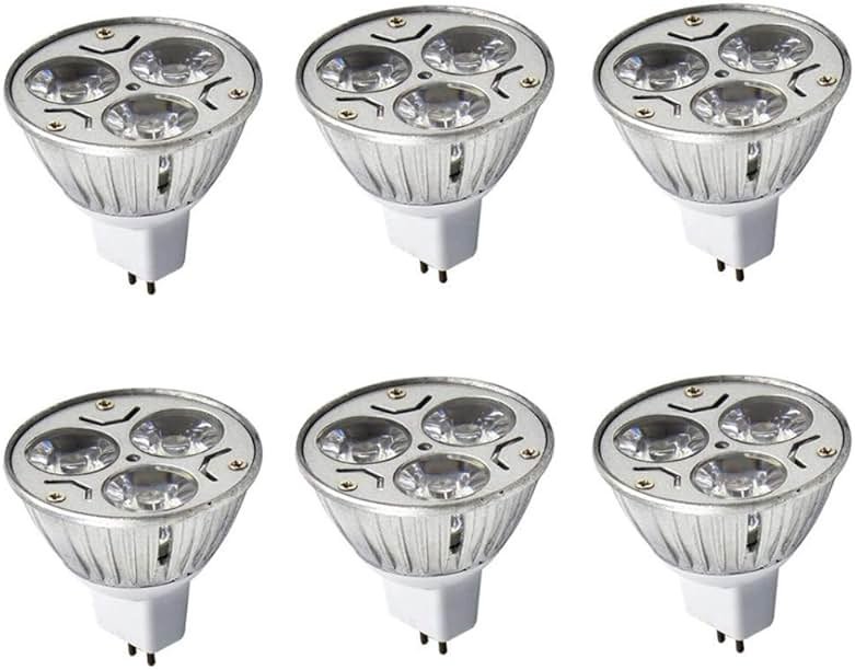 MR16 3W LED Bulbs MR16 3W 12V Warm White 2700K Not Dimmable 60 Degree Beam Angle LED Spotlight Bulbs for Landscape Recessed Lighting,35W Halogen Bulbs Equivalent,6 Pack - Product Image