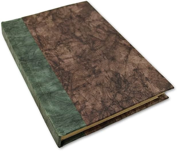 Kathmandu Valley Co. Nepali Eco Writing Journal with Vintage Handmade Lokta Paper, Clean-cut, Made in the Himalayas of Nepal, 6x9 Inches (Walnut, Standard) - Product Image