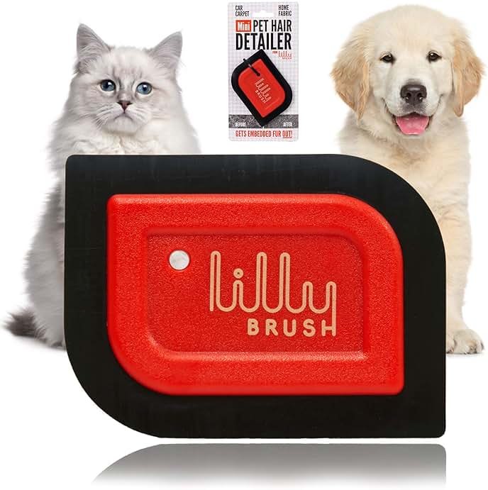 Lilly Brush Mini Pet Hair Detailer | Reusable Fur Remover for Car Interior, Carpet, Couch & Furniture - Product Image