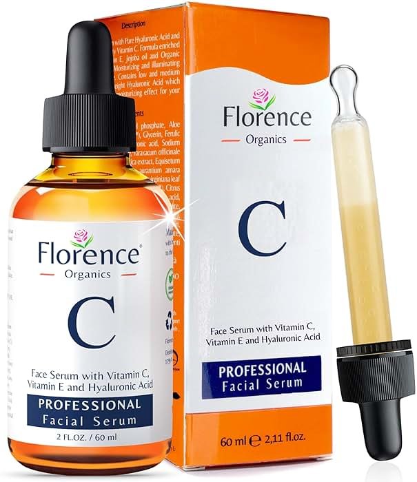 Vitamin C Serum For Face – Anti Aging Face Serum with Vitamin C, Hyaluronic Acid, Vitamin E. Brightening Formula. Improve Appearance of Dark Spots, Tone, Fine Lines & Wrinkles, Glowing Skin 2 Fl Oz - Product Image