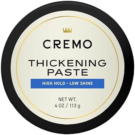 Cremo Hair Thickening Paste for Men - Premium Barber Grade Thickening Paste, High Hold and Low Shine, Hair Styling 4 Oz - Product Image