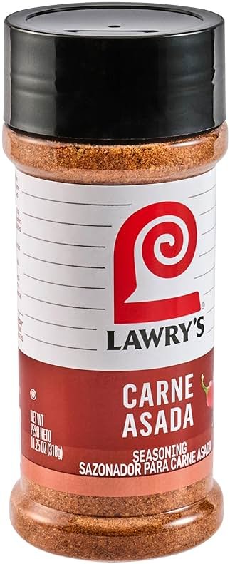 Lawry’s Seasoning, Carne Asada, No MSG Added, Kosher, Staple, Versatile, Mexican-Inspired Flavor, Blend of Garlic, Cumin, Oregano & Red Pepper for Grilled Meat & Veggies, 11.25 oz - Product Image
