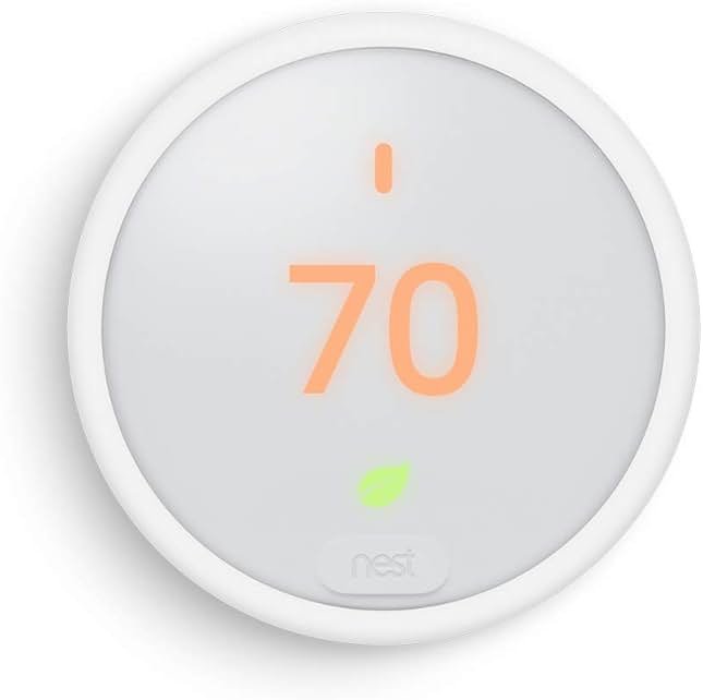 Nest Thermostat E Programmable Smart Thermostat for Home, App Controlled via Wifi, Programmable, Compatible with Alexa and Google Assistant, Frosted White Color (T4002ES) - Product Image