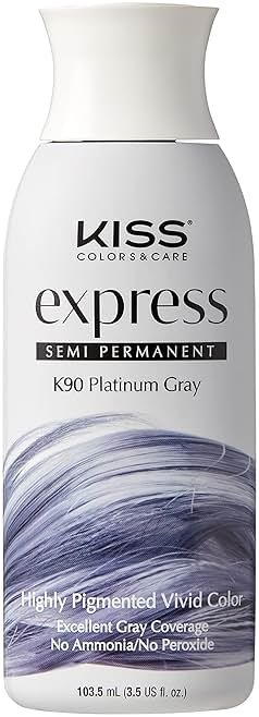 Kiss Express Semi-Permanent Hair Color 100mL (3.5 US fl.oz) (1 Count, Platinum) - Product Image