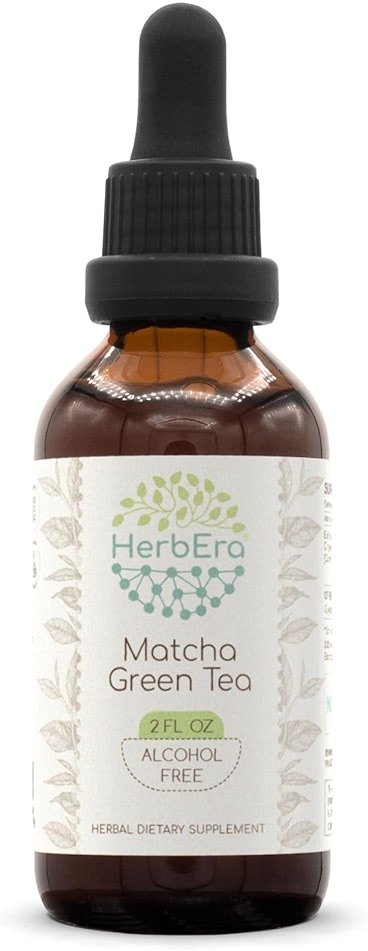 Matcha Green Tea B60 Alcohol-Free Herbal Extract Tincture, Concentrated Liquid Drops Natural Green Tea, Matcha (Camelia sinesis) Dried Leaf (2 fl oz) - Product Image