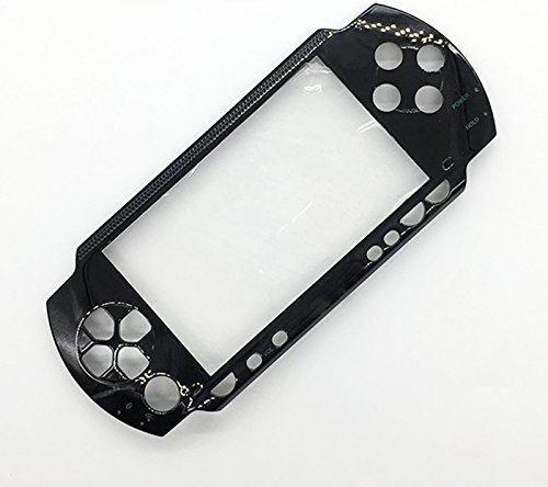 Front Face Plate Faceplate Shell Case Cover Replacement for Sony PSP 1000 1001 Fat (Black) - Product Image