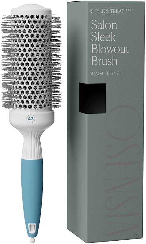 Medium Round Brushing Brush - Ceramic Hair Brush for a Smooth Salon Style Look - Professional Brushing Brush Ideal for All Hair Types - 43 mm - Product Image