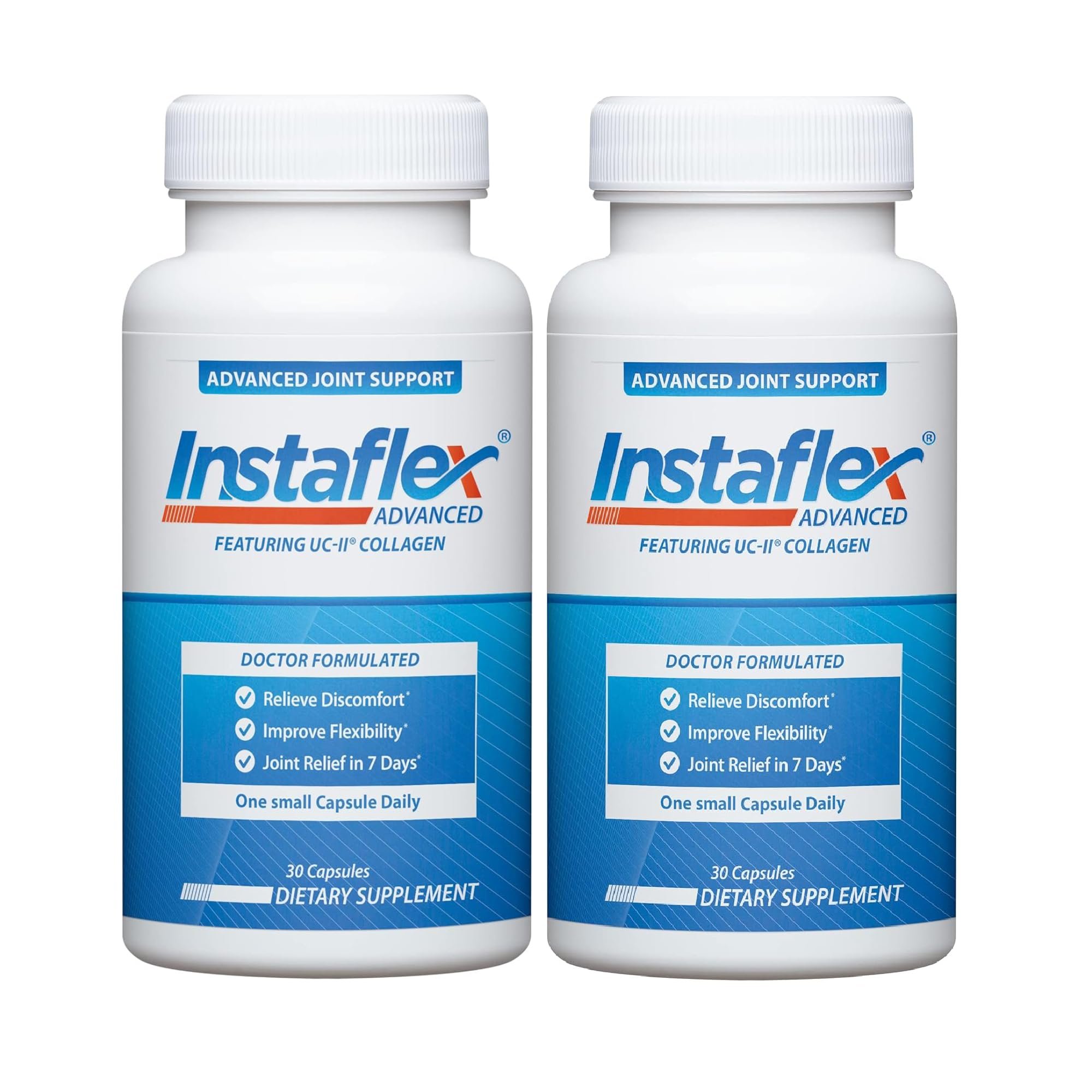 Instaflex Advanced Joint Support Nutritional Supplement Capsule with Doctor Formulated Joint Relief Supplement, Featuring UC-II Collagen & 5 Other Joint Discomfort Fighting Ingredients, 60 Ct - Product Image