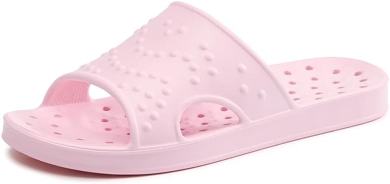 shevalues Shower Shoes for Women Men with Arch Support Quick Drying Pool Slides Lightweight Beach Sandals with Drain Holes - Product Image