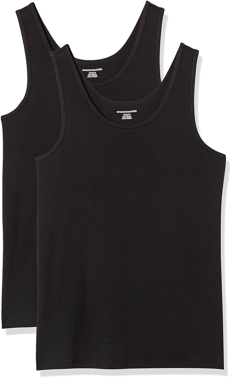 Amazon Essentials Women's Slim-Fit Ribbed Scoop Neck Tank Tops - Product Image