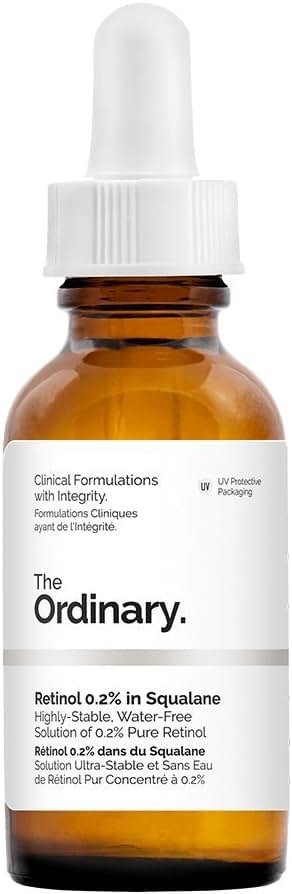 The Ordinary Retinol 0.2% in Squalane, Gentle Retinol Serum for the Face That Is Anti-Aging and Skin Smoothing, 1 Fl Oz - Product Image