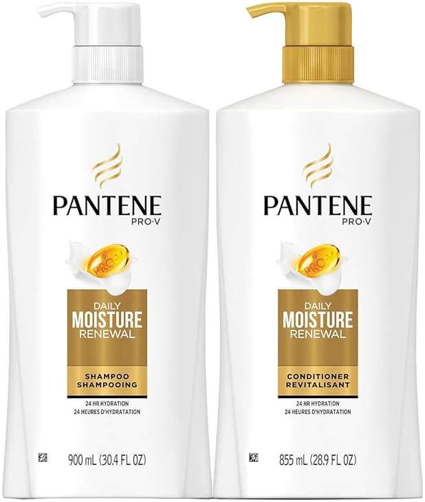 Pantene Pro-V Daily Moisture Renewal, 30.4 Fl.Oz (900ml) Shampoo & 28.9 Fl.Oz (855ml) Conditioner Set - Product Image