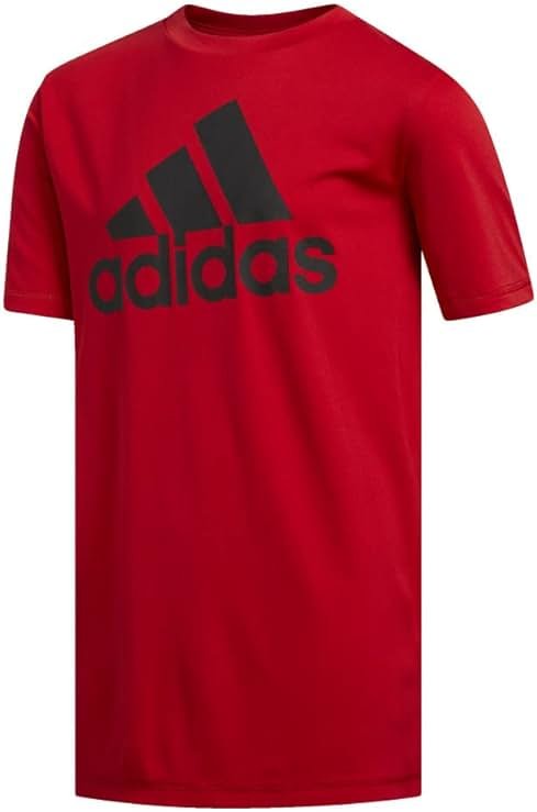 adidas Boys Short Sleeve Aeroready Performance Logo Tee T-Shirt - Product Image