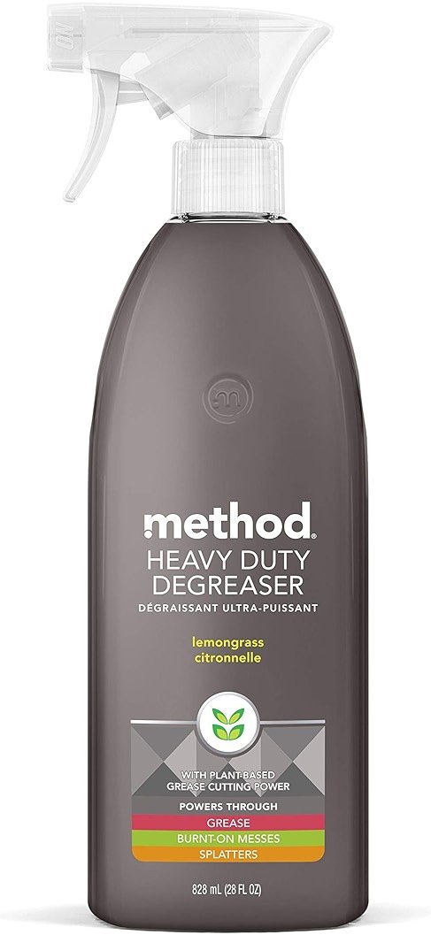 Method Heavy Duty Degreaser, Lemongrass Scent, Oven Cleaner & Stove Top Cleaner, 28 Oz Spray Bottle (Pack of 1),(Packaging may vary) - Product Image