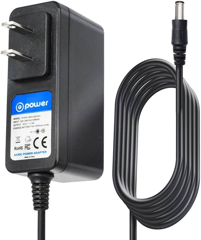 T POWER Charger for Hyperice Vyper 2.0 High-Intensity Vibrating Fitness Roller, Massage Ball & LifePro 4-Speed Vibrating Foam Roller Ac Dc Adapter Power Supply - Product Image