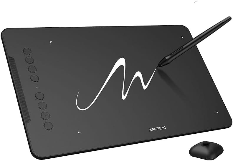 XPPen Updated Deco 01 V3 Drawing Tablet-16384 Levels of Pressure Battery-Free Stylus, 10x6 Inch OSU Graphic Tablet, 8 Hotkeys for Digital Art, Teaching, Gaming Drawing Pad for Chrome, PC, Mac, Android - Product Image