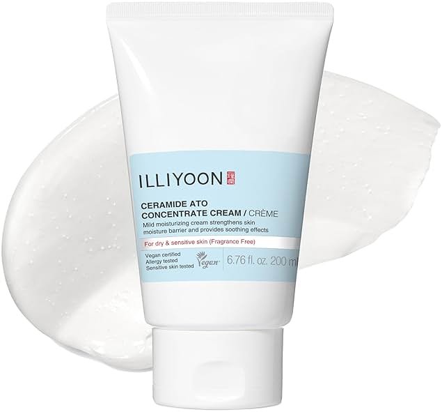 Illiyoon Ceramide Ato Concentrate Cream | Moisturizer for Dry & Sensitive Skin, 100hr Lasting Hydration, For Face & Body, Gentle for Infants, Moisture Barrier Repair, Vegan Certified, 6.76 fl.oz. - Product Image