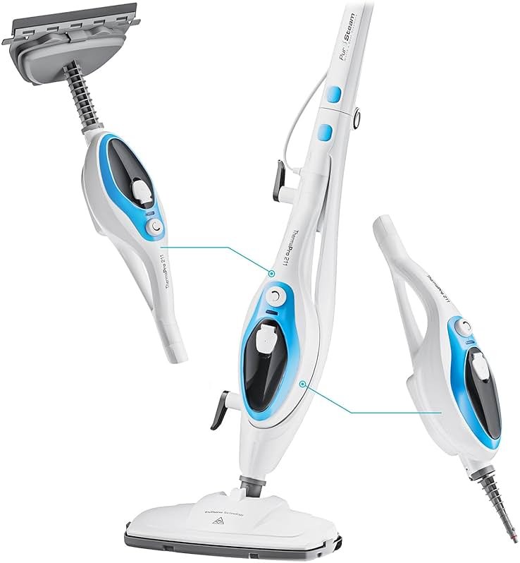 PurSteam 10-in-1 Steam Mop, Floor Steamer with Detachable Handheld Steam Cleaner for Tile, Hardwood Floors - Product Image