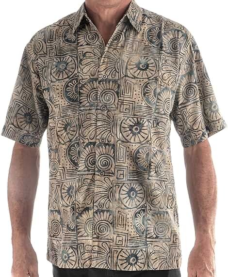 Johari West Men's Hawaiian Shirt Short Sleeve Button Down Casual Tropical Shirt - Product Image