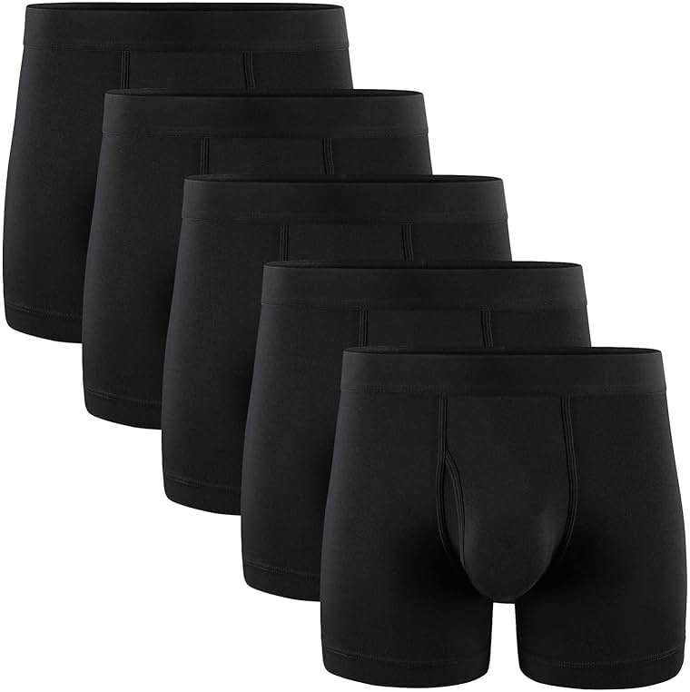5Mayi Men's Underwear Boxer Briefs Cotton Regular Long Mens Boxer Briefs Underwear Men Pack S M L XL XXL - Product Image