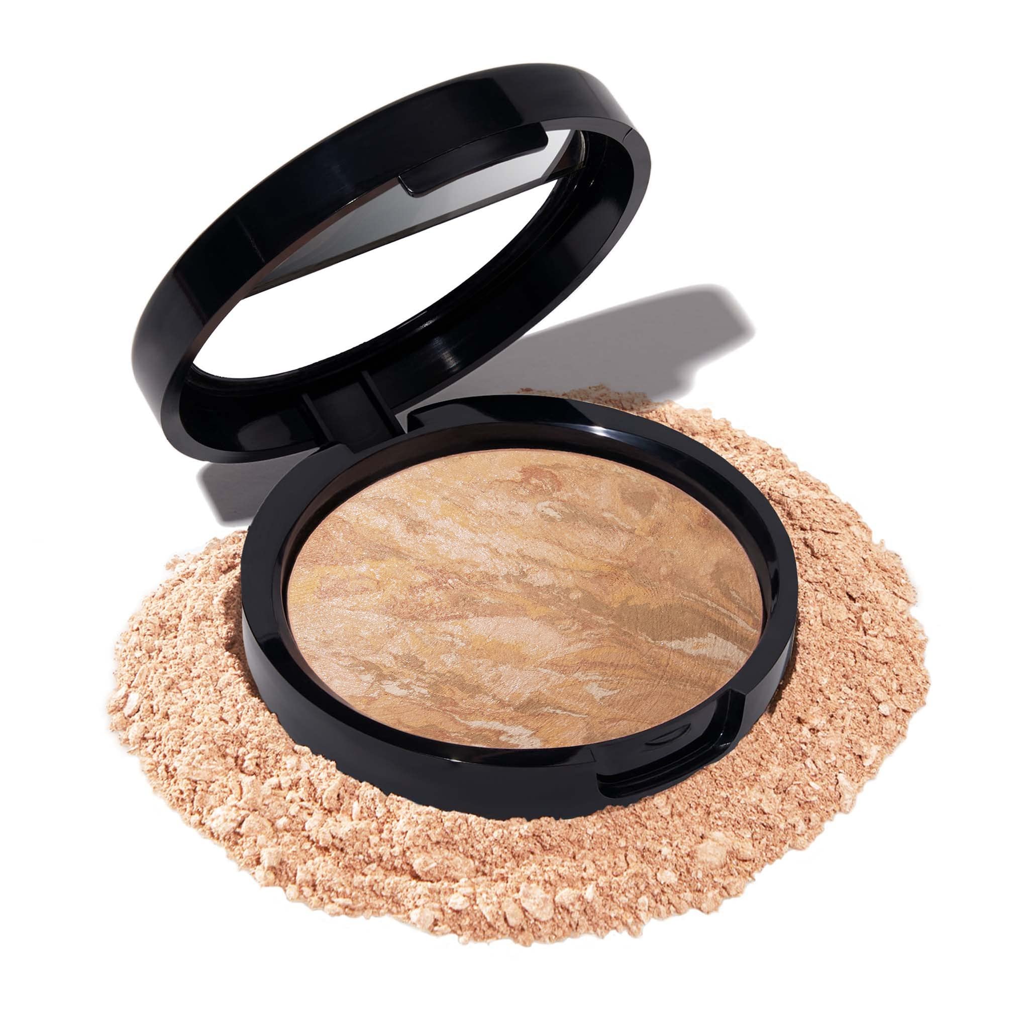 LAURA GELLER NEW YORK Baked Balance-n-Glow Illuminating Powder Foundation – Light – Handmade in Italy – Pearl-Infused Satin Finish – Vitamin C Brightening – Buildable Sheer Coverage – For Mature Skin - Product Image