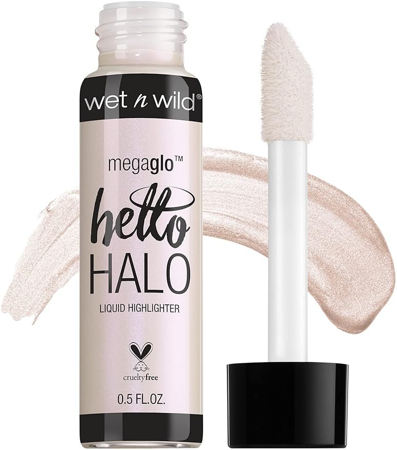 wet n wild MegaGlo Hello Halo Liquid Highlighter Makeup, Shimmer, Glow Halographic - Product Image