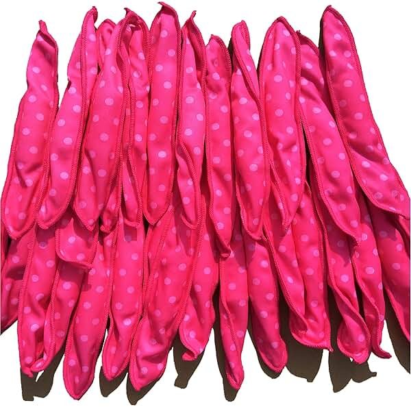 Aimin Soft Curlers for Overnight Heatless Curls, No Heat Foam Rollers for Long Hair, Satin Sponge Curlers (30 pcs, pink) - Product Image