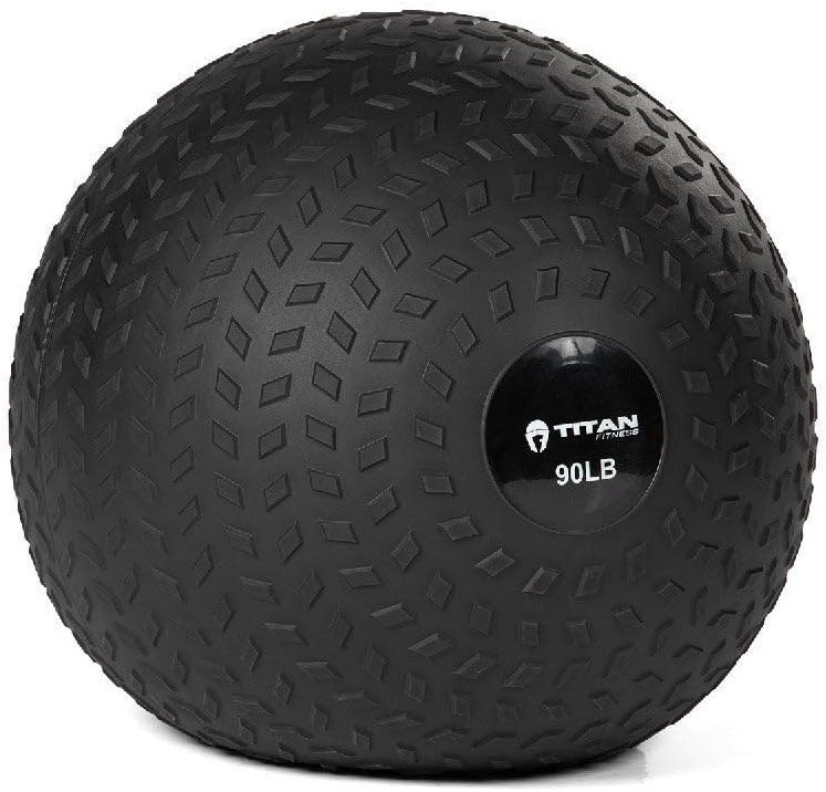 Titan Fitness Rubber Tread Slam Ball, Dead Bounce, Weight Workout - Throw, Catch, Slam, Twist - Product Image