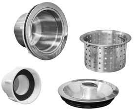 Stainless Metal Drain Assembly Salon Shampoo Bowl Backwash Sink Hair Strainer - Product Image