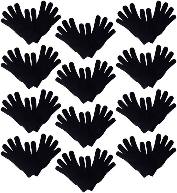 Motique Accessories Set of 12 Warm Knit Gloves Unisex Lots of Styles - Product Image