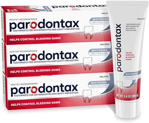 Parodontax Teeth Whitening Toothpaste To Help Bleeding Gums, Gum Toothpaste For Gum Health, 3.4 Oz x 3 - Product Image