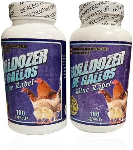 Made in The U.S.A. Fresh Bottles of BULLDOZER DE GALLOS (Blue) Manufactured Date Sept 08,2022. Good Till January 2027 - Product Image