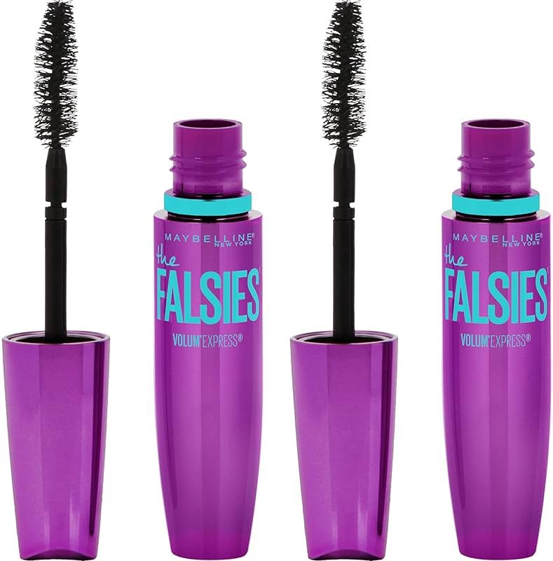 Maybelline Volum' Express Falsies Volumizing, Washable Mascara, Blackest Black, 2 Count - Product Image