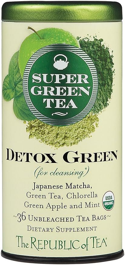 The Republic of Tea – Organic SuperGreen Detox Green Tea, 36 Tea Bags, Gluten Free - Product Image