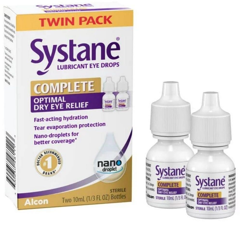 Systane Complete Lubricant Eye Drops, 0.34 Fl Oz, Twin Pack (Pack of 2) - Product Image