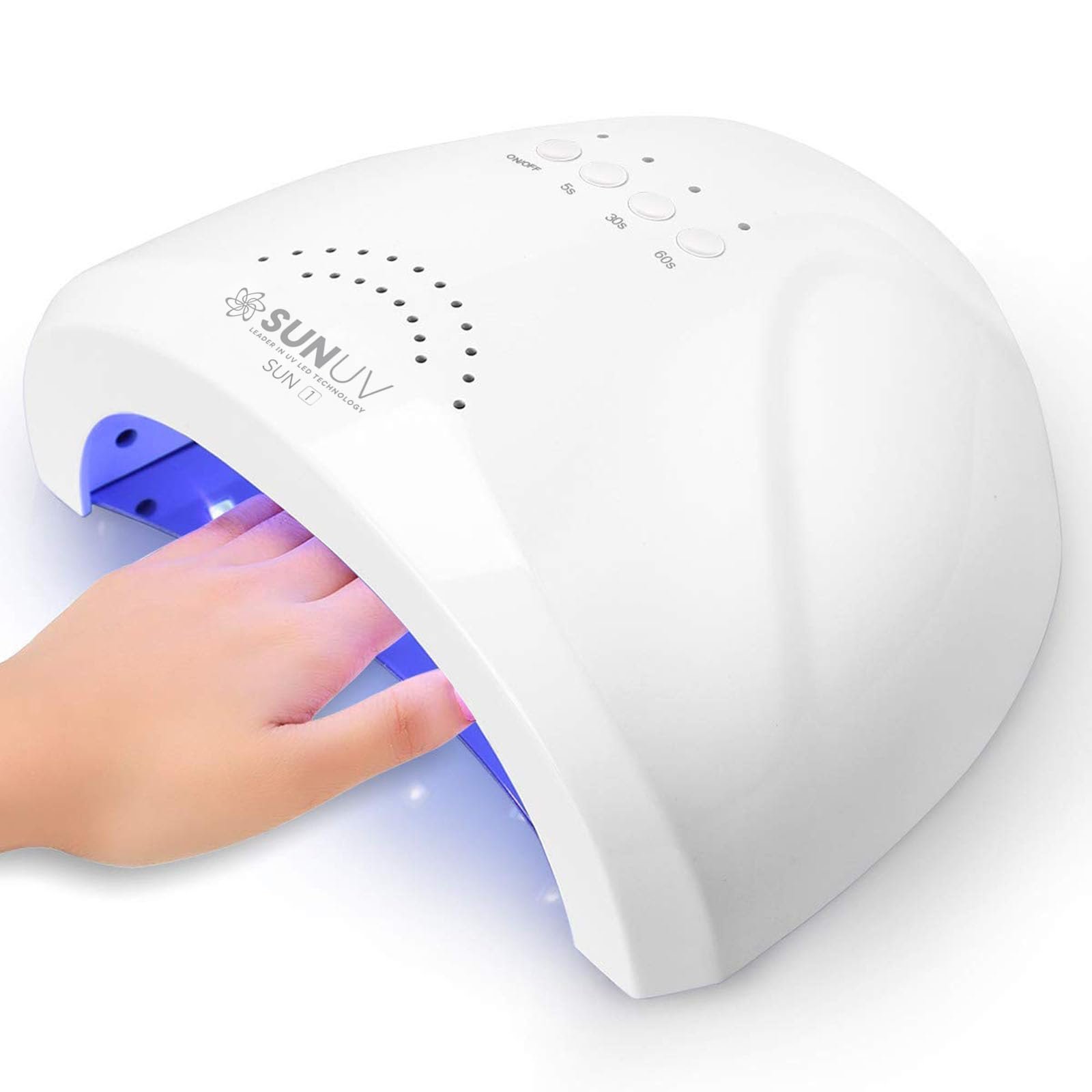 SUNUV UV LED Nail Lamp, Gel Light for Nail Polish UV Dryer with 3 Timers SUNone White - Product Image