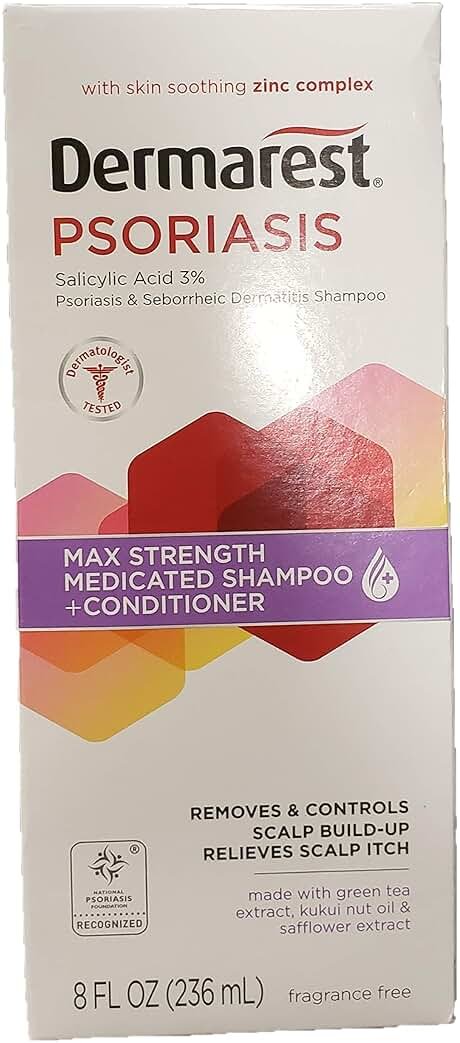 Dermarest Medicated Shampoo Plus Conditioner for Psoriasis, 8 fl oz (5 Pack) - Product Image
