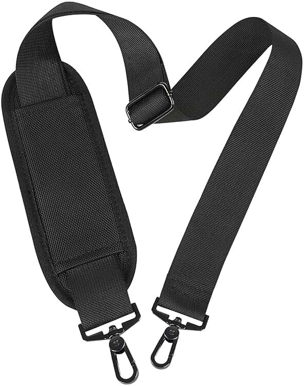Taygeer Shoulder Strap, 52" Universal Replacement Laptop Shoulder Strap Luggage Duffel Bag Strap Adjustable Comfortable Belt with Metal Hooks for Briefcase Computer Messenger Bag Laptop Case, Black - Product Image