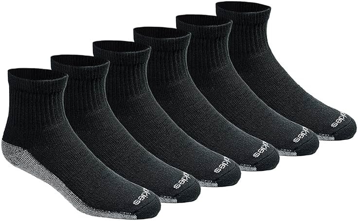 Dickies Men's Dri-Tech Moisture Control Quarter Socks, Available in M-XXL (6, 12, 18 Pairs) - Product Image