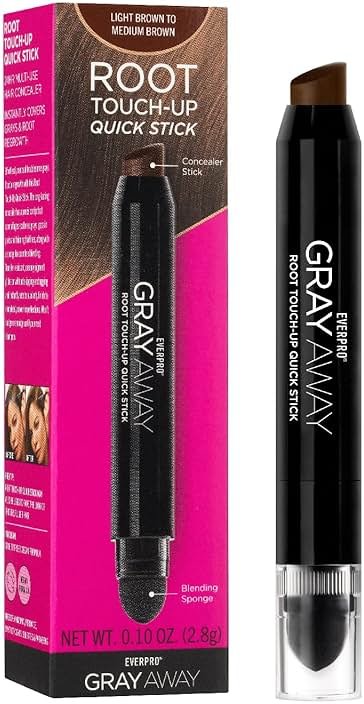 EVERPRO Gray Away Root Touchup Quick Stick, Light Brown, 0.1 Oz - Product Image