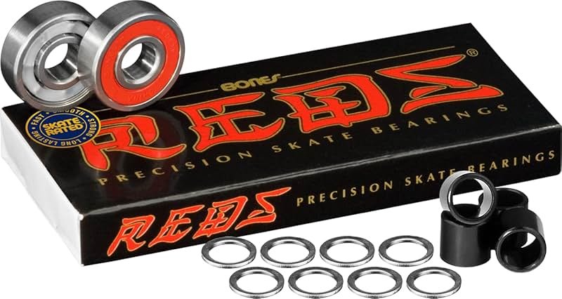 Bones Reds Bearings 8 pk w/Spacers & Washers Bundle - Product Image