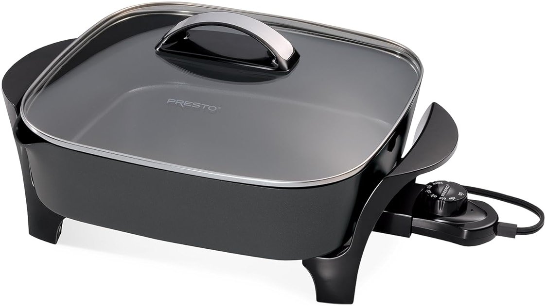 Presto 07117 12" Electric Skillet with glass cover - Product Image