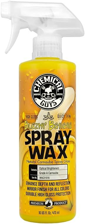 Chemical Guys Spray Wax Blazin' Banana - Carnauba Car Wax Spray for High Gloss Shine and Protection, Safe for Cars, Trucks, SUVs, RVs, and More - 16 oz - Product Image