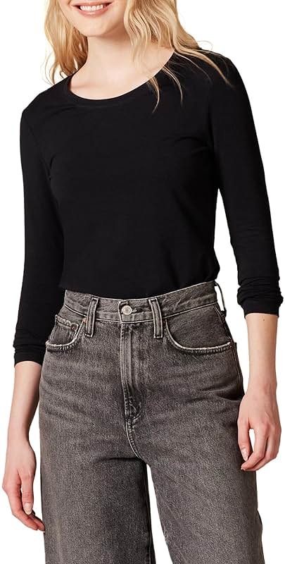 Amazon Essentials Women's Regular-Fit Long-Sleeve Crewneck T-Shirt (Available in Plus Size) - Product Image