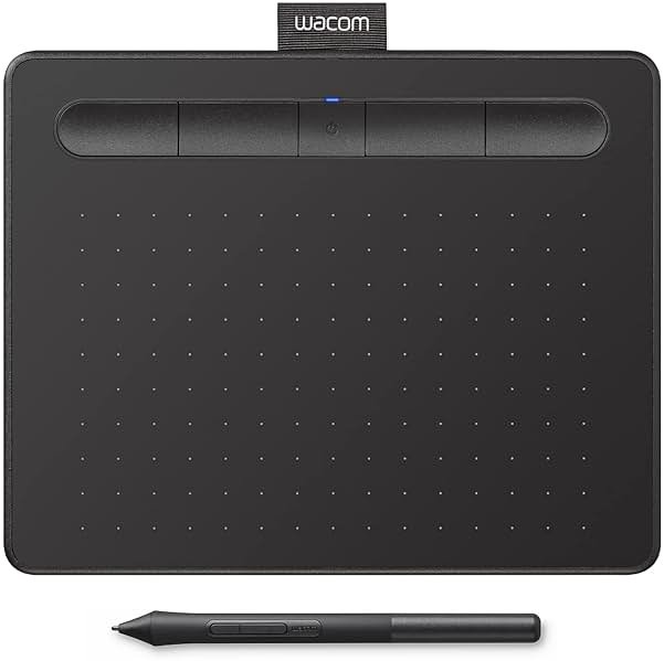 Wacom Intuos Small Bluetooth Graphics Drawing Tablet, 4 Customizable ExpressKeys, Portable for Teachers, Students and Creators, Compatible with Chromebook Mac OS Android and Windows - Black - Product Image