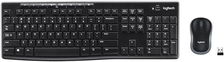 Logitech MK270 Wireless Keyboard and Mouse Combo for Windows, 2.4 GHz Wireless, Compact Mouse, 8 Multimedia and Shortcut Keys, 2-Year Battery Life, for PC, Laptop - Black - Product Image