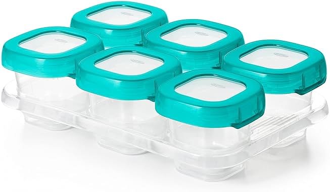 OXO Tot Baby Blocks Freezer Storage Containers 2 Oz - Teal - Product Image