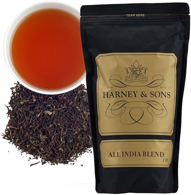 Harney & Sons All India Blend Loose Leaf Black Tea – Robust Indian Tea Blend, Caffeinated, 16 oz Bag - Product Image